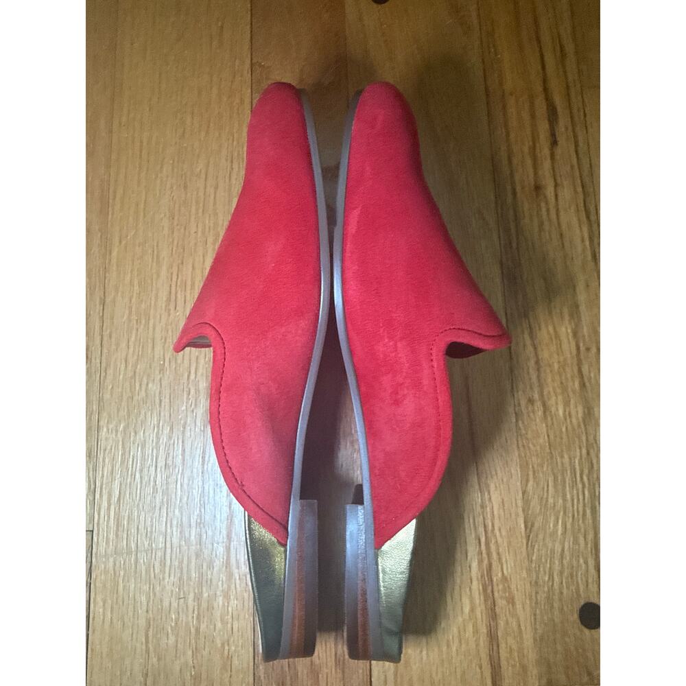 Vionic Willa Mule Loafers Red Suede Slip On Comfort Shoes Womens 6.5 - Picture 7 of 8
